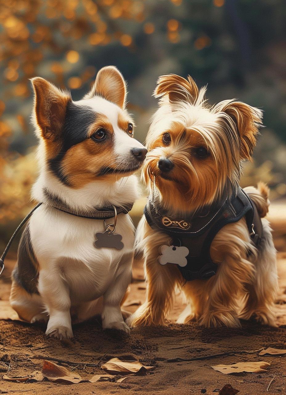 Hundefreunde zusammen